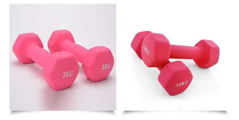 1kg women's dumbbell professional bones home fitness sports equipment weight loss multicolour plastic dip