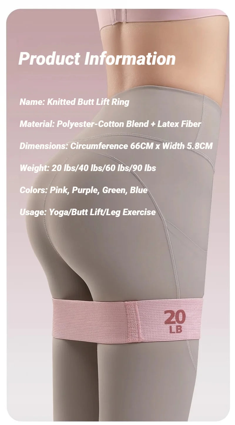 Elastic Workout Bands Anti-Slip Squat Portable Glute Thigh Yoga Gym Equipment Resistance For Legs And Butt Hip Booty Fitness