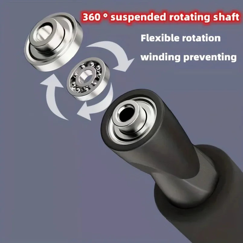 Nouvelle corde à sauter longue pour hommes et femmes, silencieuse et polyvalente, idéale pour la perte de poids en intérieur et les étudiants.