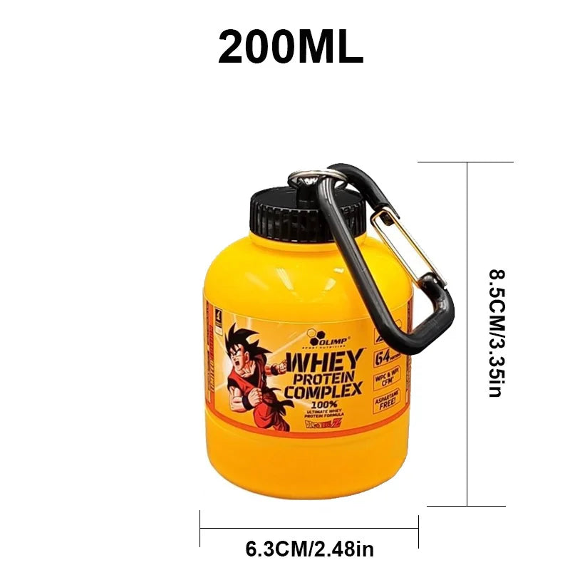 Flacon de stockage portable 100/200 ml pour compléments protéinés en poudre - Léger et étanche