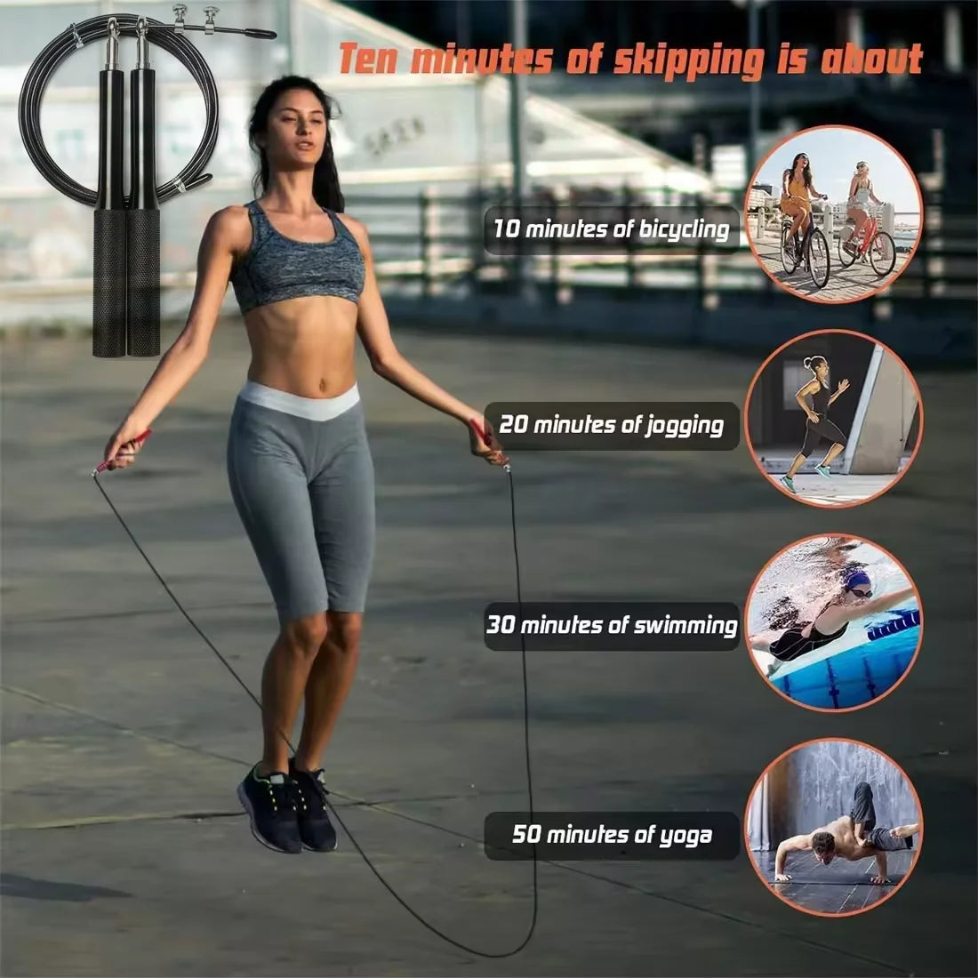 New Fitness Jump Ropes Crossfit Heavy Steel Wire Speed Jump Rope for Boxing MMA Training Equipment Gym Exerciser Skipping Rope