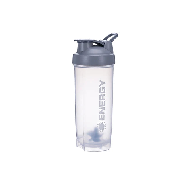 Bouteille shaker portable de 500/700 ml avec bille de mélange, idéale pour les boissons protéinées et les gourdes avant l'entraînement, sans BPA.