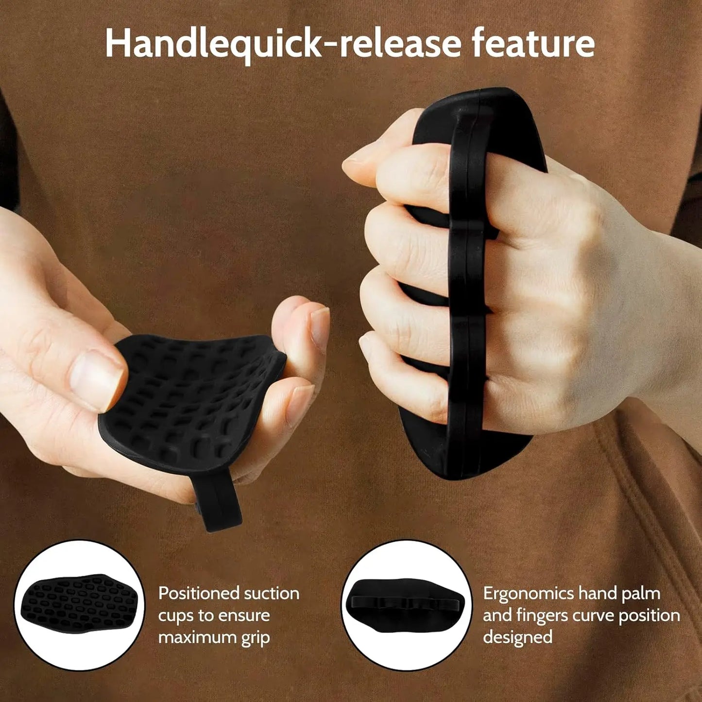 Finger Grip Strength Gym Hand Grips for Weight Lifting Rubber Anti-Slip Workout Gloves Gym Grips for Men Women Training Exercis