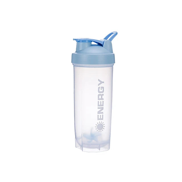 Bouteille shaker portable de 500/700 ml avec bille de mélange, idéale pour les boissons protéinées et les gourdes avant l'entraînement, sans BPA.