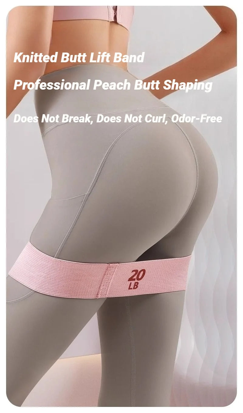 Elastic Workout Bands Anti-Slip Squat Portable Glute Thigh Yoga Gym Equipment Resistance For Legs And Butt Hip Booty Fitness
