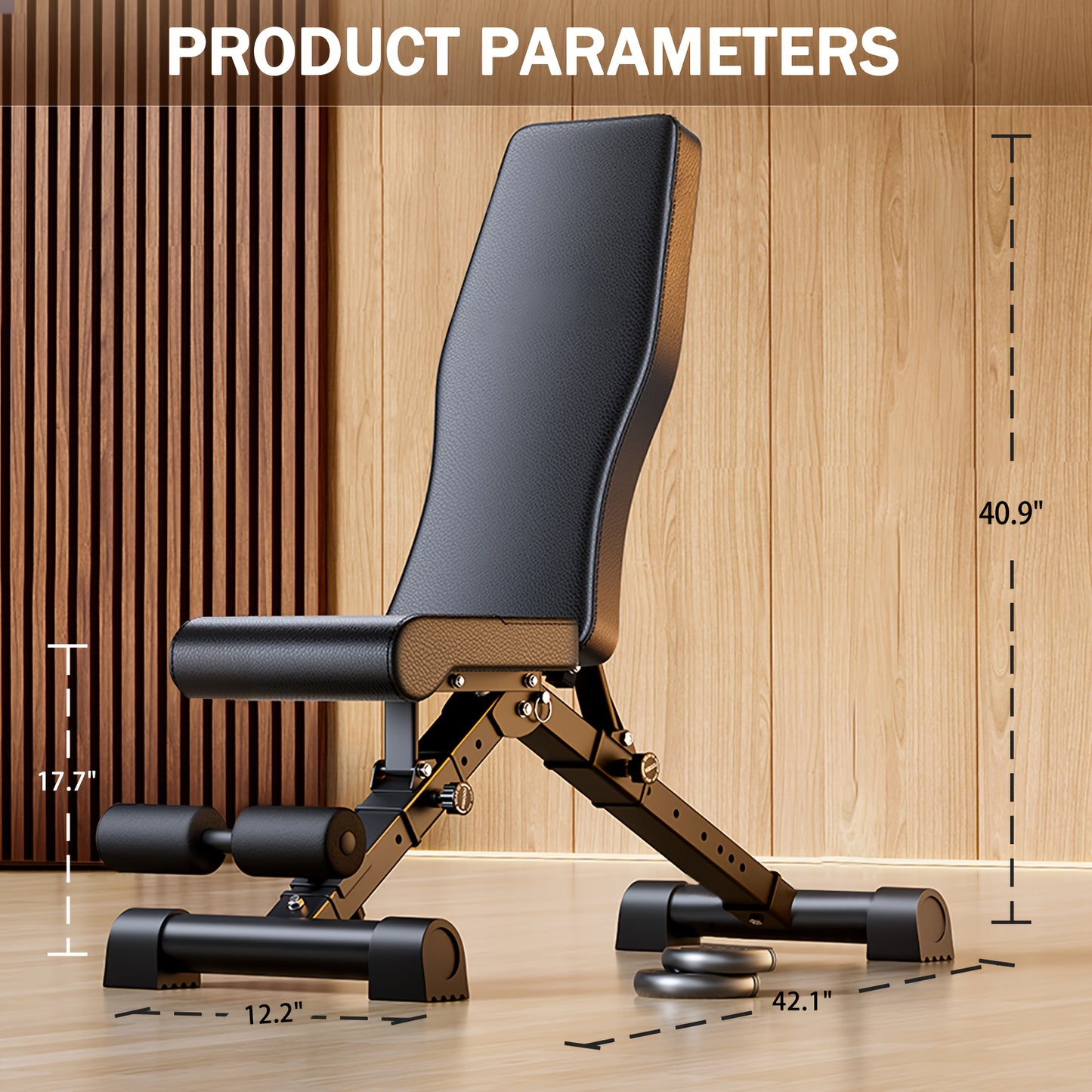 Adjustable Weight Bench, Utility Workout Bench Foldable Incline Decline Benches for Home Gym Full Body Workout, Load 770LBS, Adjustable Bench for Weights, Weight Lifting Bench, Weight Bench for Home Workouts, Sit Up Exercise