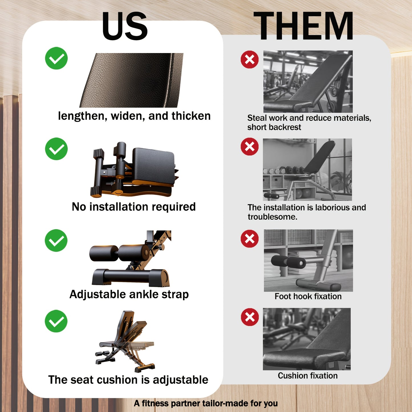 Adjustable Weight Bench, Utility Workout Bench Foldable Incline Decline Benches for Home Gym Full Body Workout, Load 770LBS, Adjustable Bench for Weights, Weight Lifting Bench, Weight Bench for Home Workouts, Sit Up Exercise